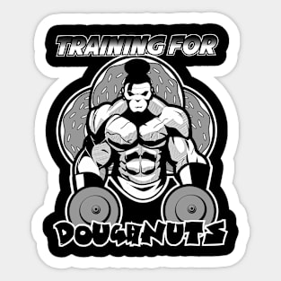 Training for doughnuts Sticker